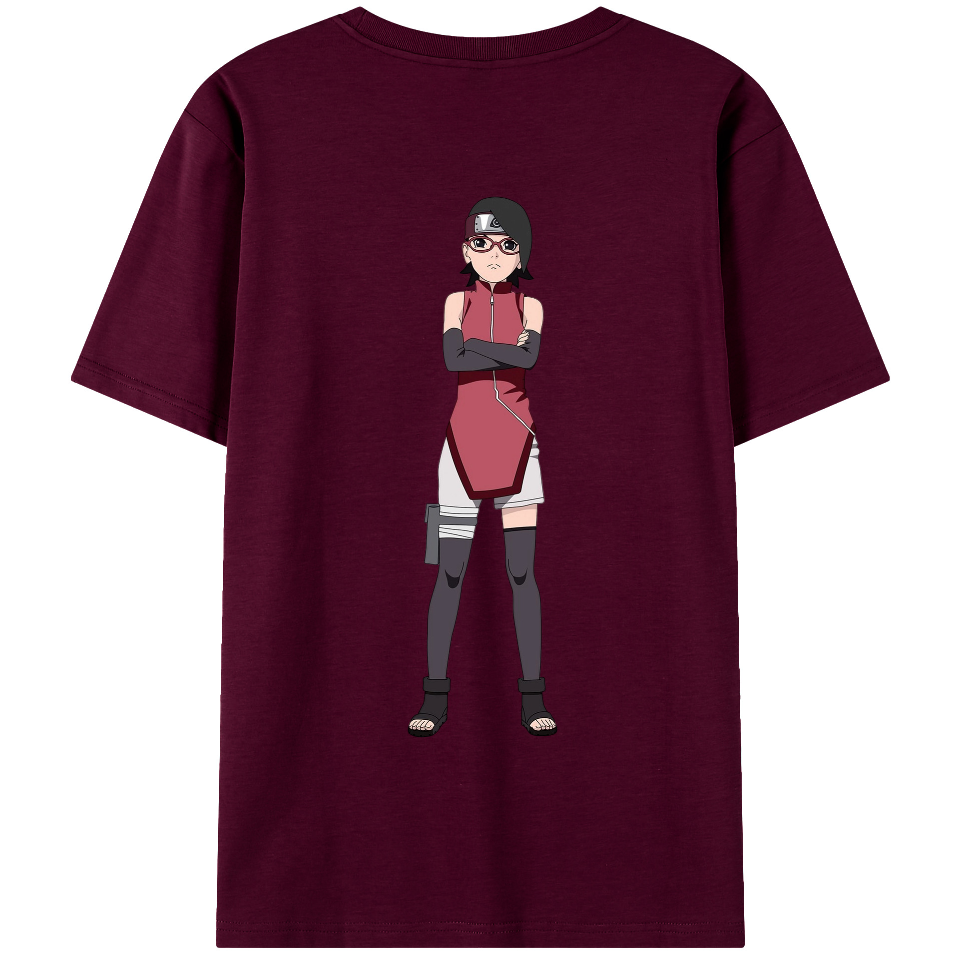 （画像用） NARUTO -ナルト- うちは サラダ Uchiha Sarada レディース半袖Tシャツ(バックプリント)